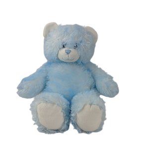 Build A Bear Workshop Shaggy Teddy Bear Blue/White Plush 15" Stuffed Animal